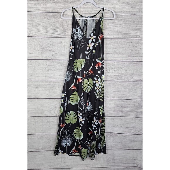 Hawaiian Floral Summer Sleeveless Dress Multicolored - Picture 1 of 4